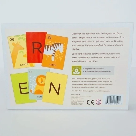 Petit Collage Alphabet A-Z Animals Cards - Picture 11 of 14